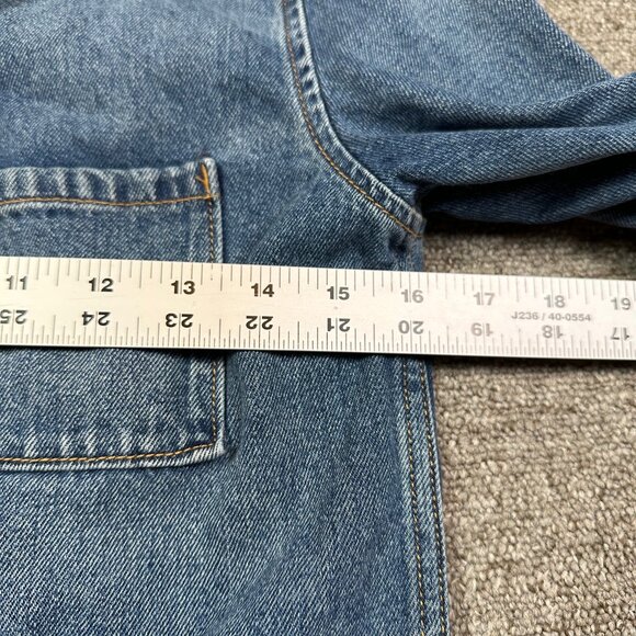 Aritzia Wilfred Free Abigail Shacket Workwear Chore Coat Denim Jacket XX-Small - Picture 3 of 6